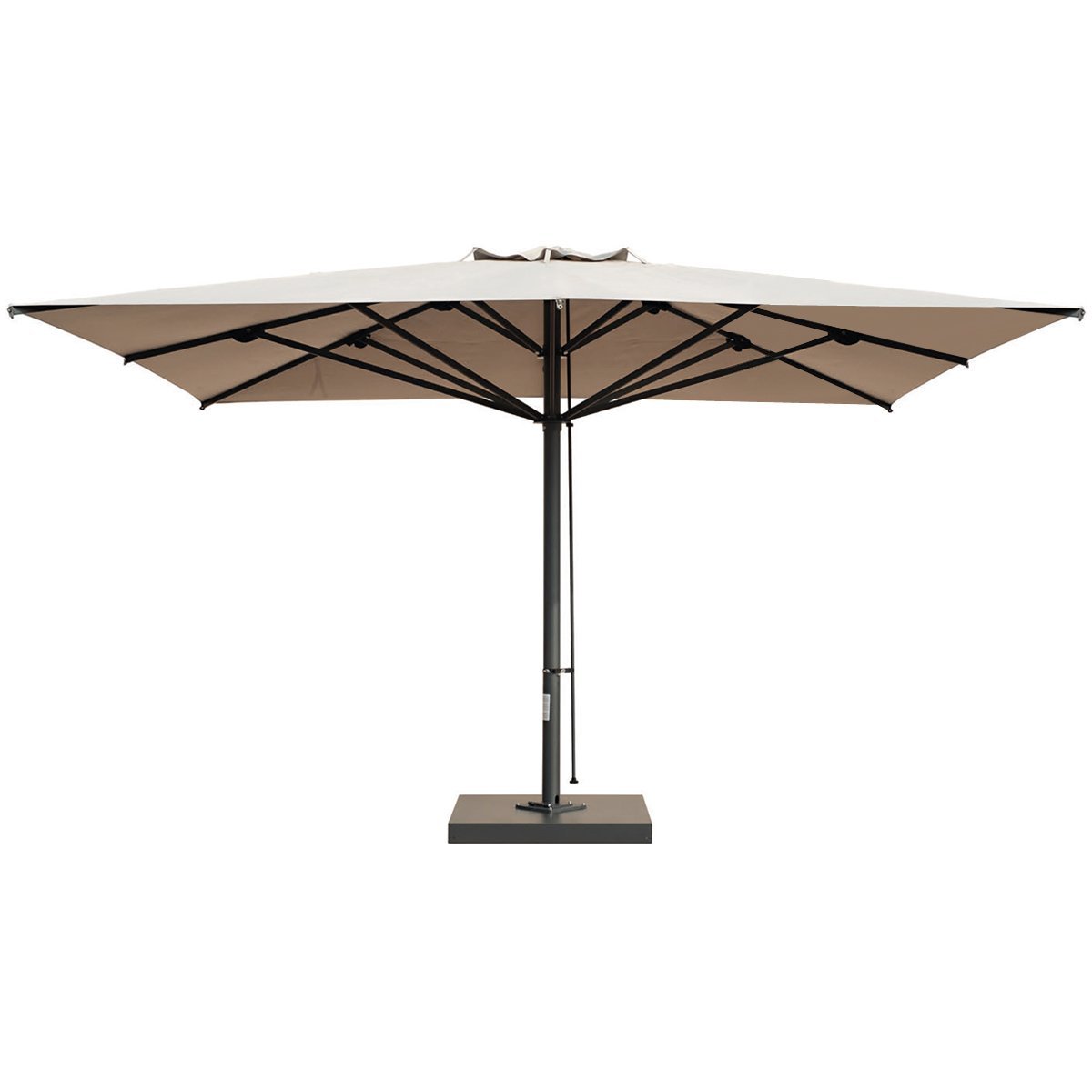 Ombrellone Da Giardino Rotondo 3 Metri BAKAJI, Con Palo Centrale Metallico, 18 LED Incorporati, Sistema Air Vent Anti-ribaltamento, Per Terrazza, Piscina, Gazebo